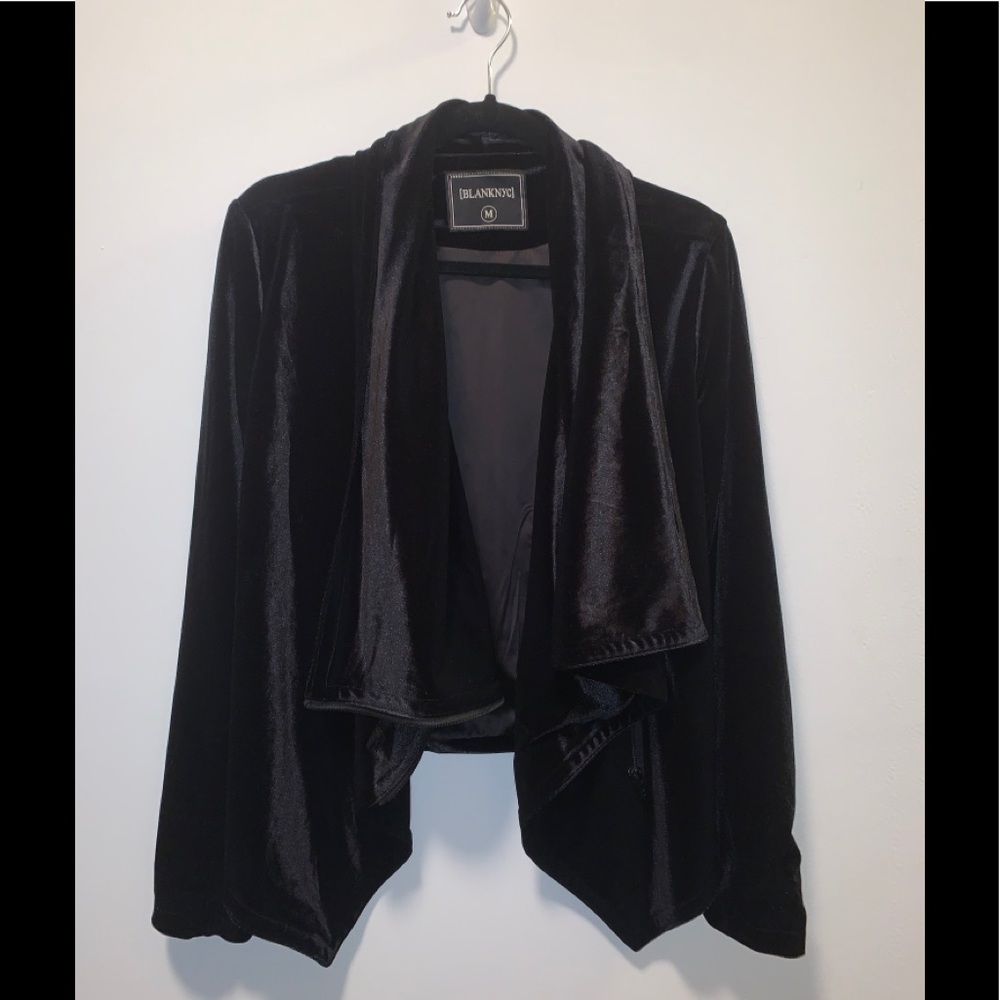 Blank NYC Black Velvet Jacket Medium